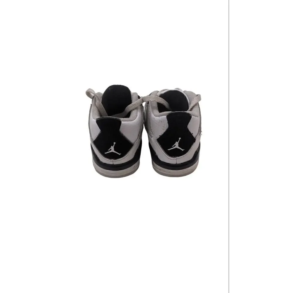 Nike Air‎ Jordan 4 IV Retro Military Black BQ7670-111 White Kids Shoes size 7C